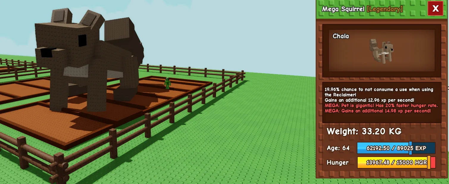 Huge Squirrel Mega - Still Growing - GrowAGarden - Gag - Pets - Roblox - Check Images