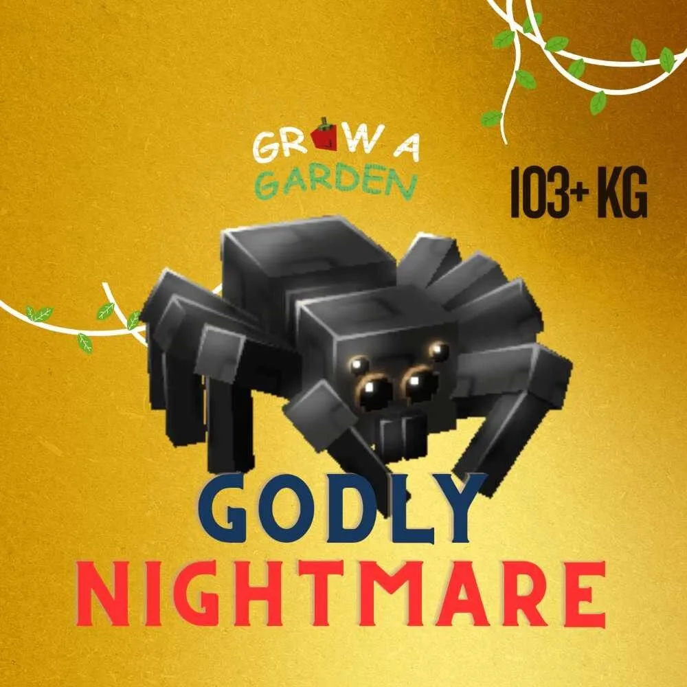 Nightmare Godly Spider - 103+kg Max Axe - Grow a Garden — Account account