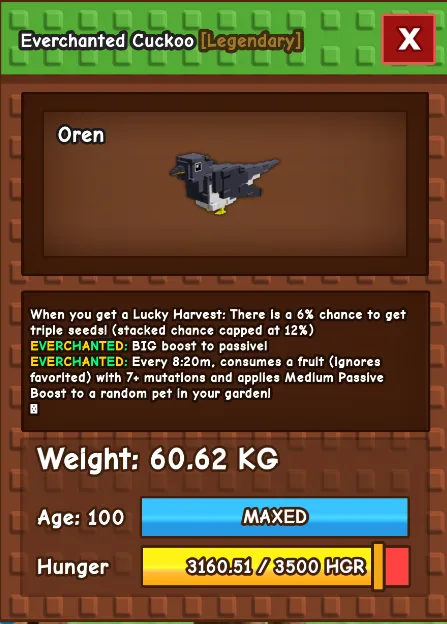 Cuckoo 60kg Age 100 — Account account