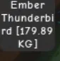 Huge Titanic Ember Thunderbird 179KG Age 500