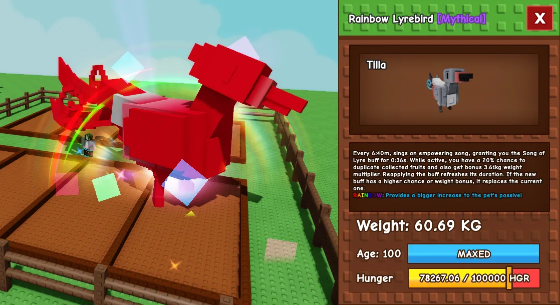 60kg+ Rainbow Lyrebird — Account account