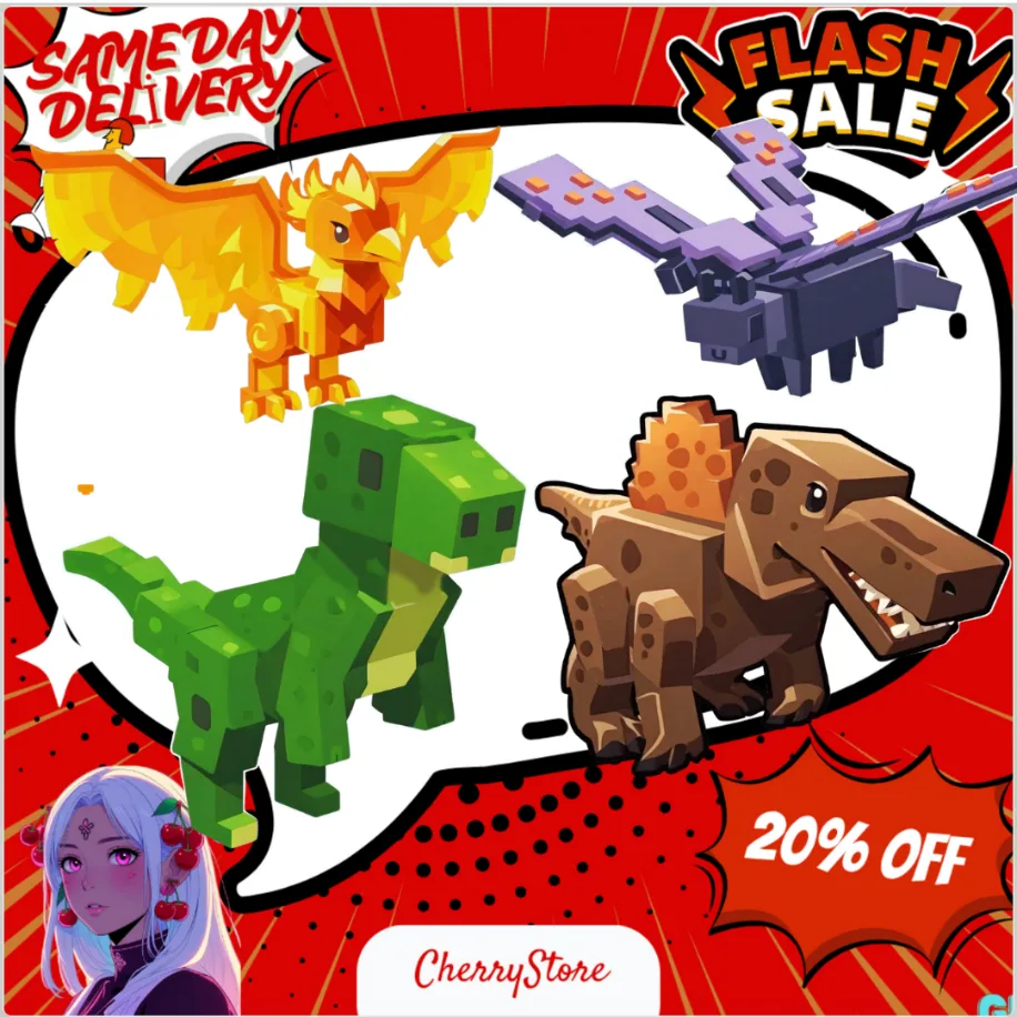 Spinosaurus+ Butterfly+ T-Rex+ Phoneix Online Fast Delivery — Account account