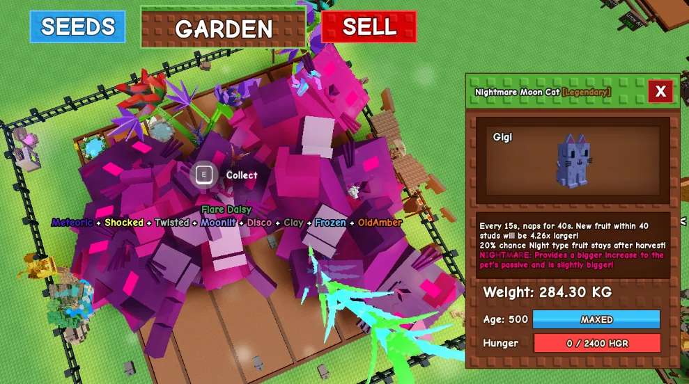 X7 Nightmare Moon Cat Bundle Legendary // super handsome // 4.26X Giant-Fruit Passive Army // 280kg+ MAXED Shown