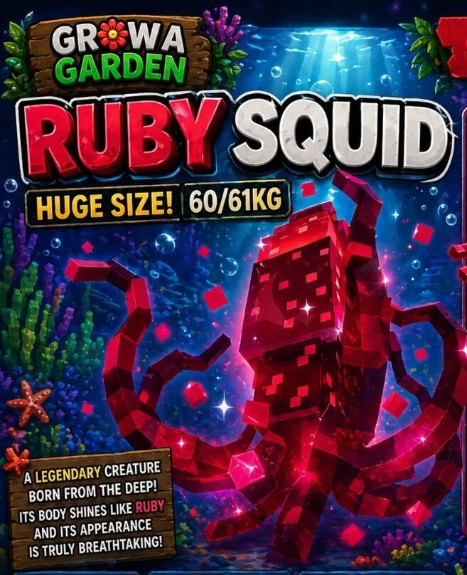 Ruby Squid huge 60/61KG