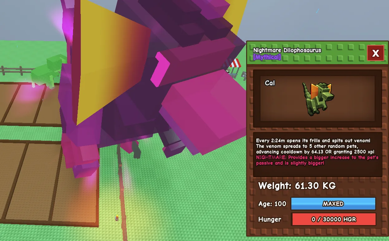 Huge Nightmare Dilophosaurus 61.30KG