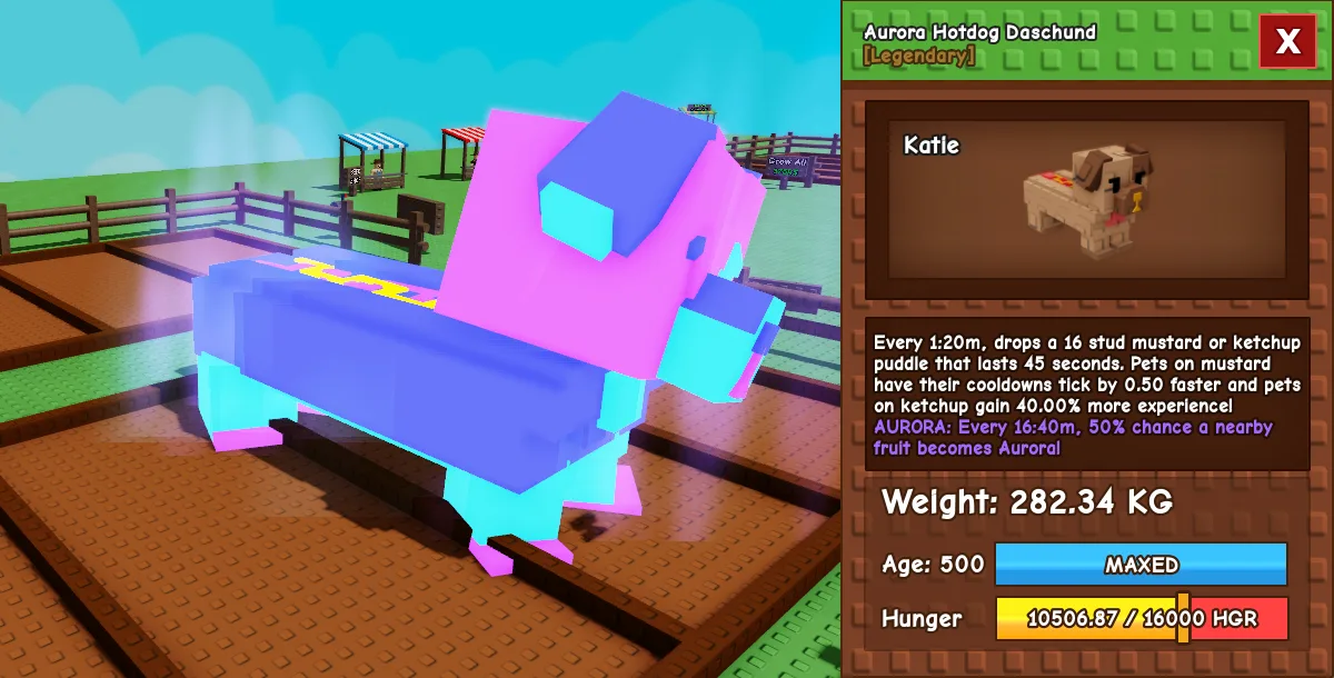 282.34kg Aurora Hotdog Daschund