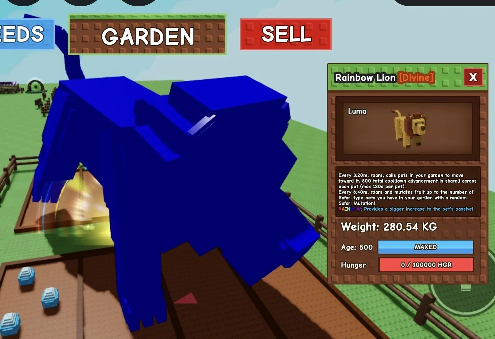 Huge RAINBOW Lion - 280.54 KG (Age 500)