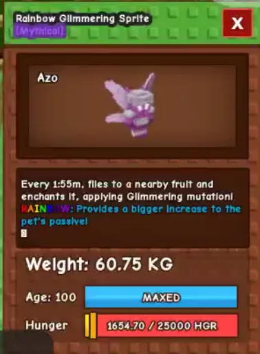 60kg+ RAINBOW GLIMMERING SPRITE super handsome and cute