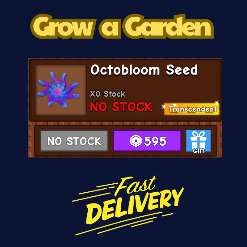 Octobloom Seed 595Robux Grow a Garden FastDeli FASTEST & CHEAPEST — Account account