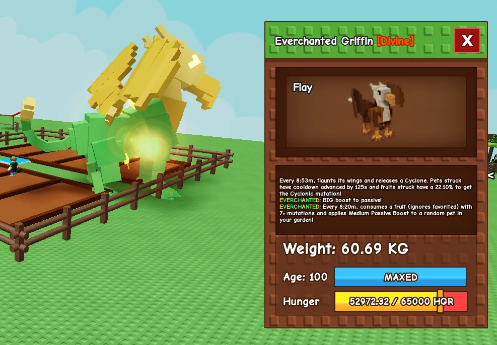 HUGE 60 61 KG+ GRIFFIN EVERCHANTED MUTATION SEMI TITANIC AGE 100 GRIFFIN — Account account