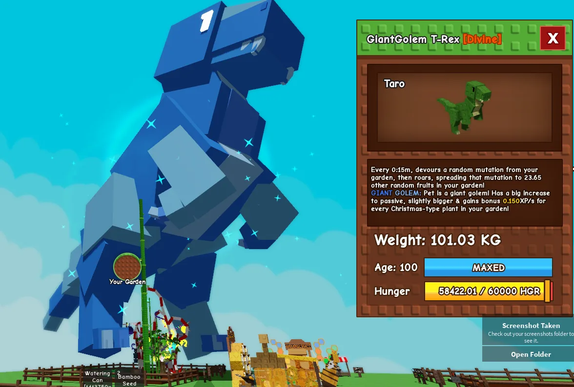 Colossal Titan Huge T-Rex 101Kg+ Age 100 GiantGolem