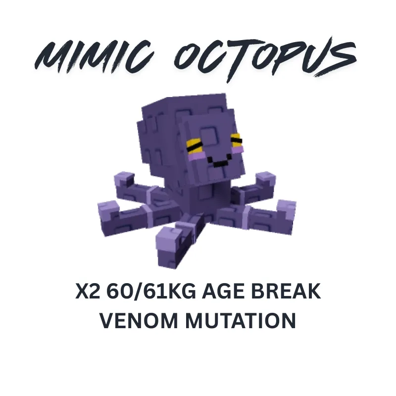 X2 MIMIC OCTOPUS VENOM MUTATION 60/61KG GROW A GARDEN