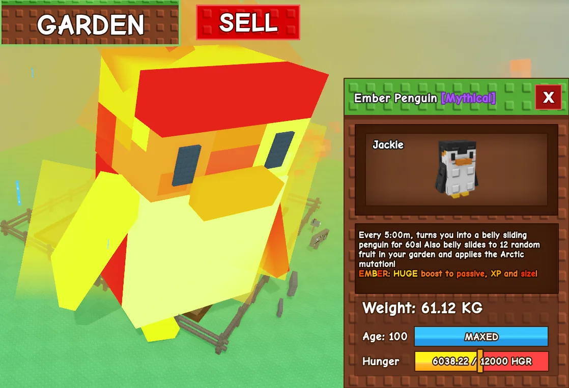 61.12kg Age 100 Ember Penguin