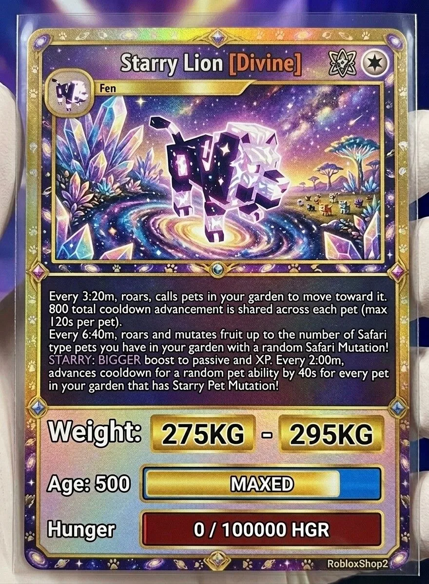 275KG 295KG OP MUTATION STARRY GIGANTIC LION 5 0 0 AGE l READY TO USE - 3:20 MIN MAX CD - NO TOY LIMITED STOCK