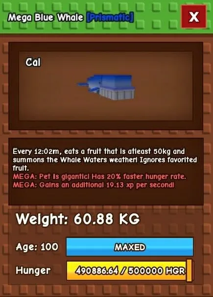 BLUE WHALE 60/61KG RARE ITEM FREE VENOM MIMIC 15s — Account account