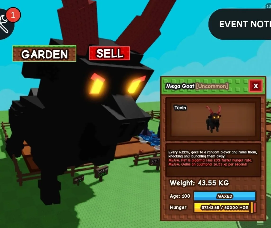 Huge MEGA Goat - 43.55 KG (Age 100) — Account account