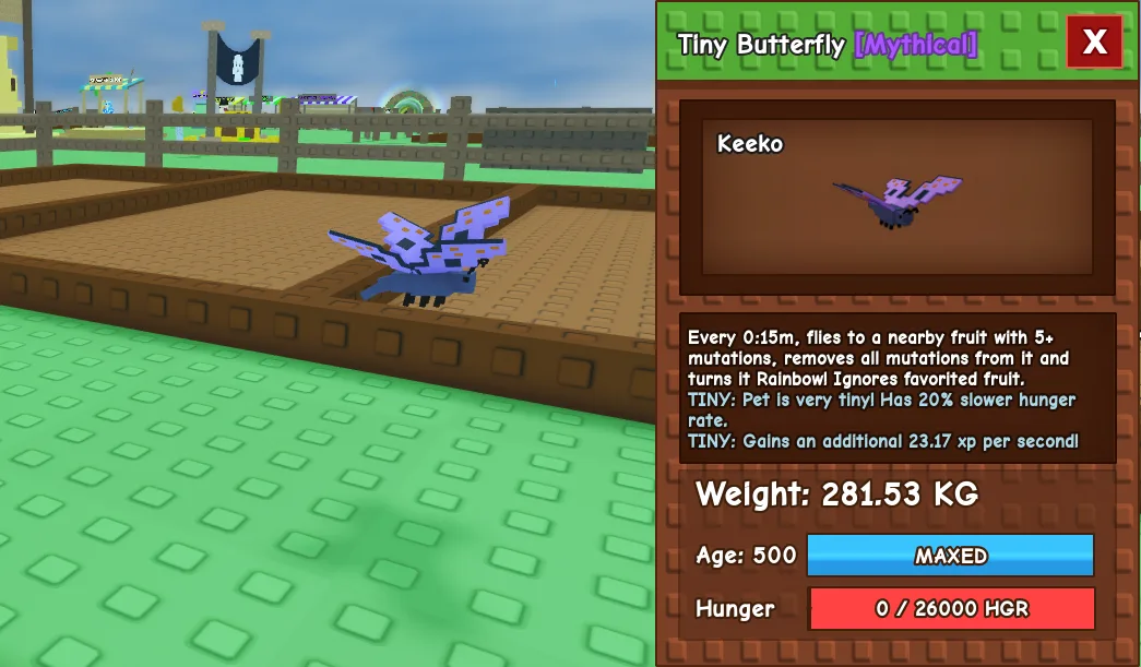 281.53kg Tiny Butterfly Cute Farming