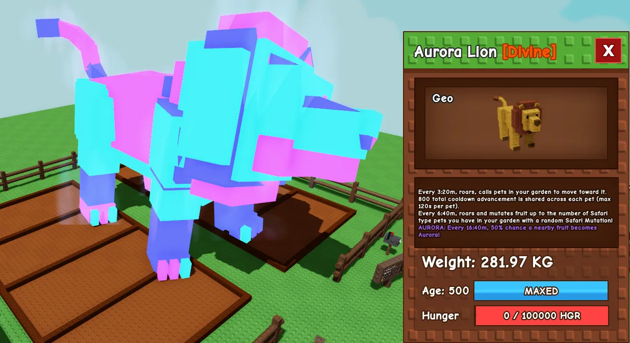 281.97kg Aurora Lion