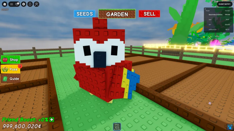 1x Mega Scarlet Macow Grow a Garden — Account account