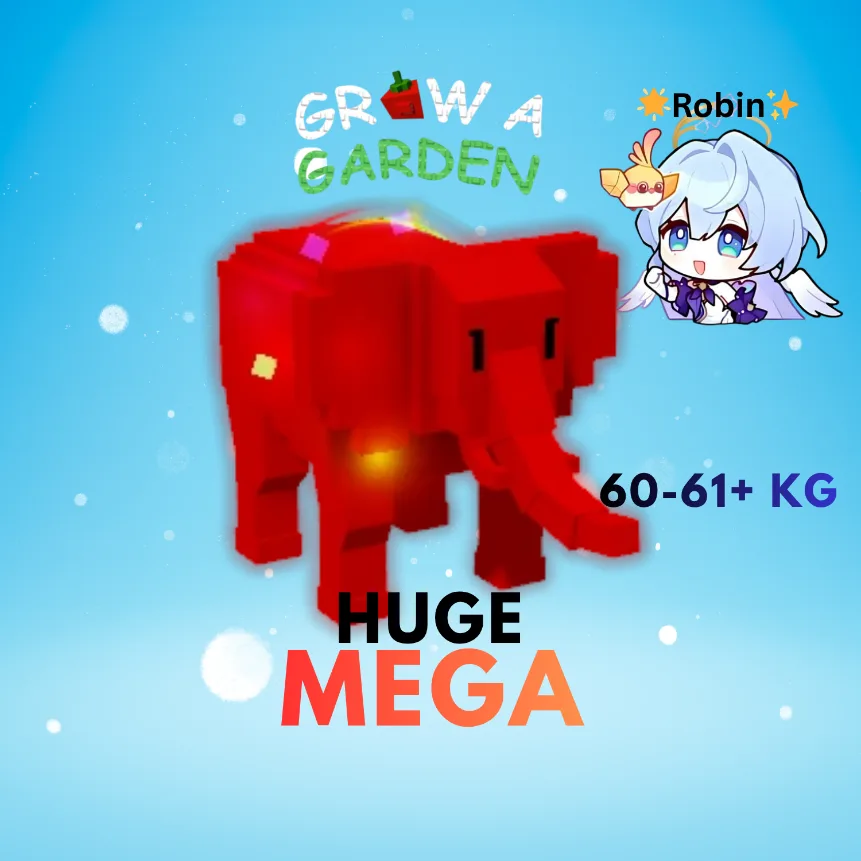 SUPER MEGA/JUMBO Rainbow Hatch Elephant - 283+KG - Max Age 500 - Max Passive - Ultra Rare - Grow a Garden