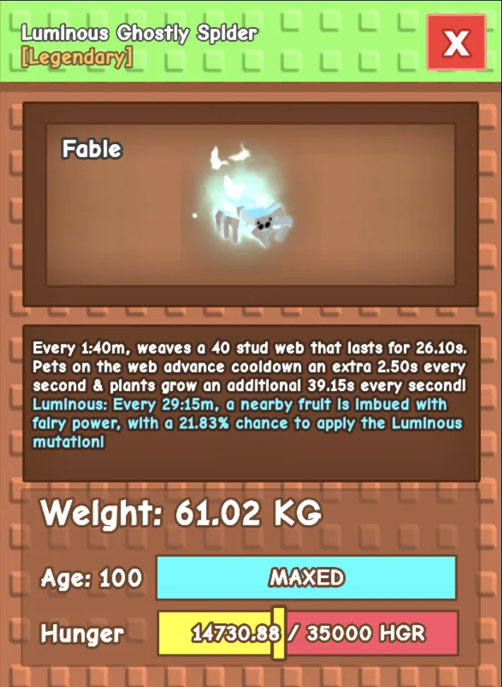 Luminous Ghostly Spider — Account account