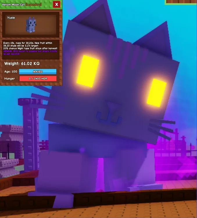 HUGE Moon Cat 60Kg+ cooldown 15s Mutation Venom Everchanted Nightmare — Account account