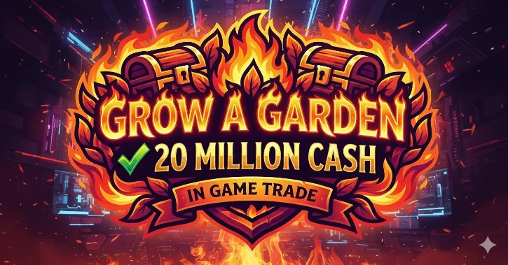 Grow a Garden 20 Million Cash In Game Trade — Account account