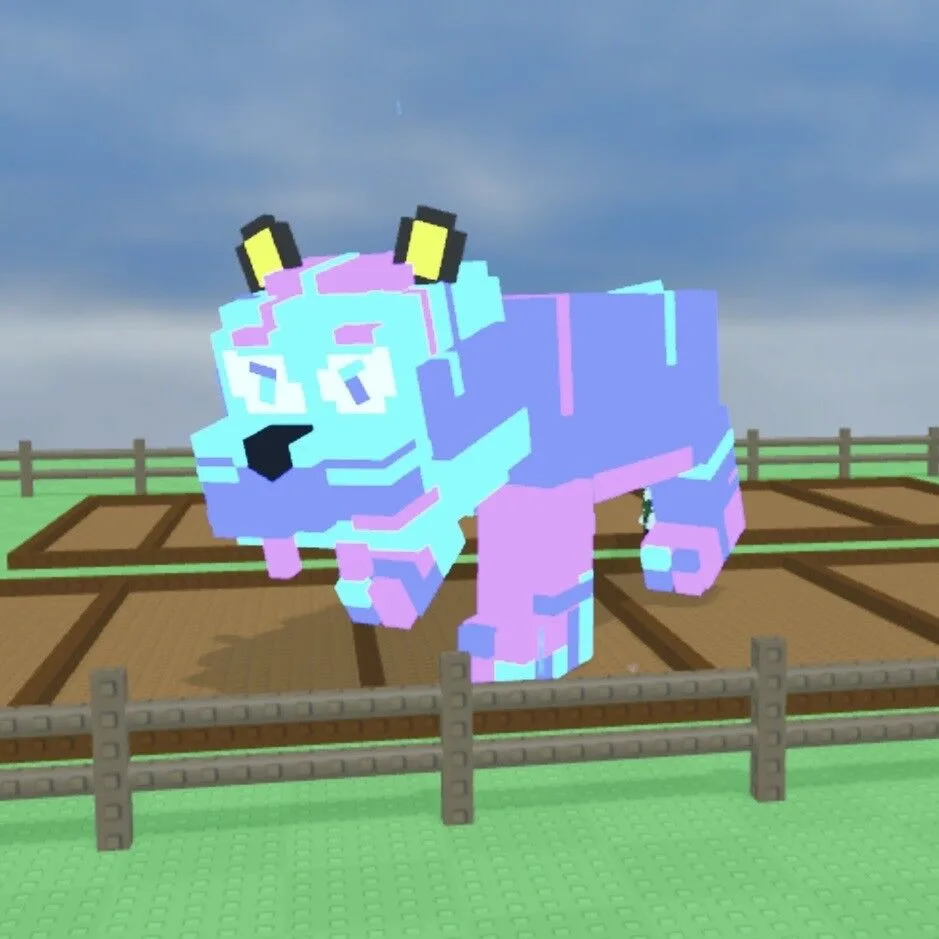 Level 500 - Aurora Tiger 282.56 kg -Collectible Divine GAG Pet - Non Dupe - Clean No Toy