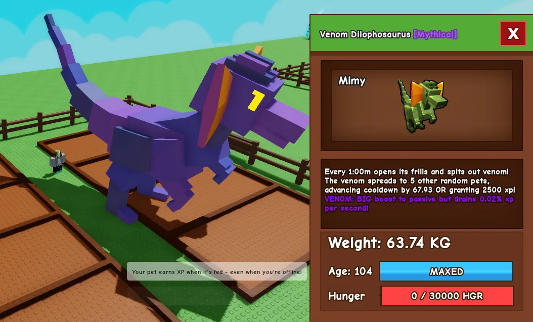 63.36kg+ 1min cd Venom Dilophosaurus — Account account