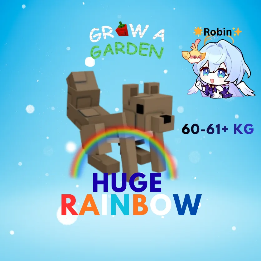 HUGE Rainbow Squirrel - 60-61+KG - Max Passive - Grow a Garden