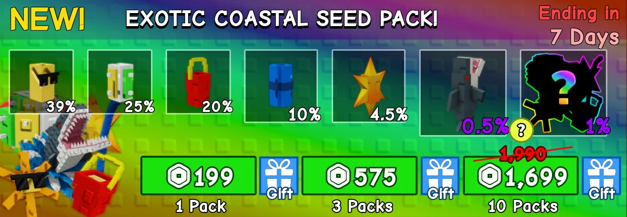 100x Exotic Coastal Seed Pack