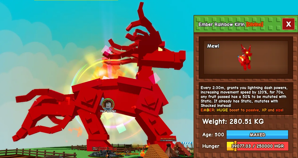 280.8kg Ember Rainbow Kirin RBH