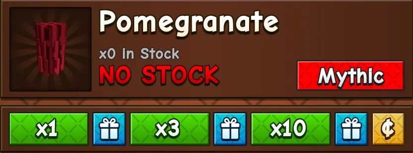 Pomegranate x1 999R Seed Grow A Garden 2 Send via Gift - Instant Delivery(24/7 Online ) — Account account