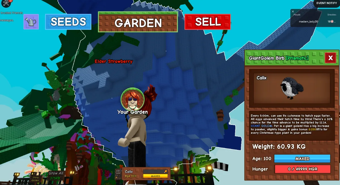TITANIC HUGE GIANT GIANTGOLEM BIRB (GIANTGOLEM MUTATION) 60.93KG 100AGE // CLEAN // CHEAP // RUSH // RARE — Account account