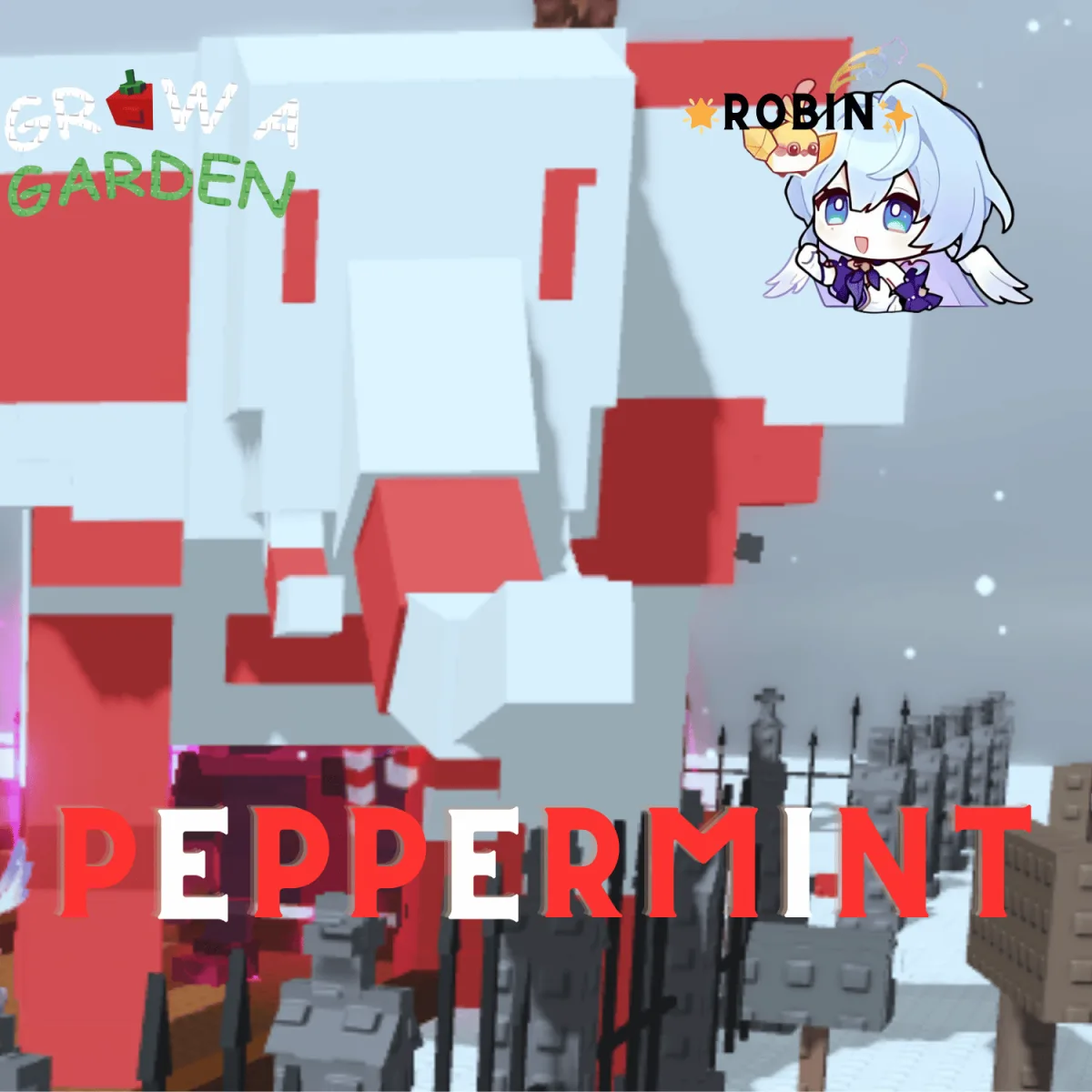 Peppermint Elephant - Rare Pet Mutation - 2.4 KG base - 2x Skill - Grow a Garden — Account account