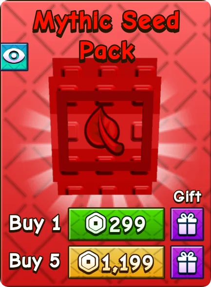 Grow a Garden 2 5x Mythic Seed Pack(1199R)