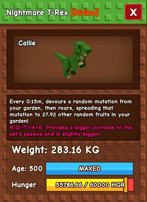 HUGE T-REX NM / VENOM / EVER 280KG+ AGE 500