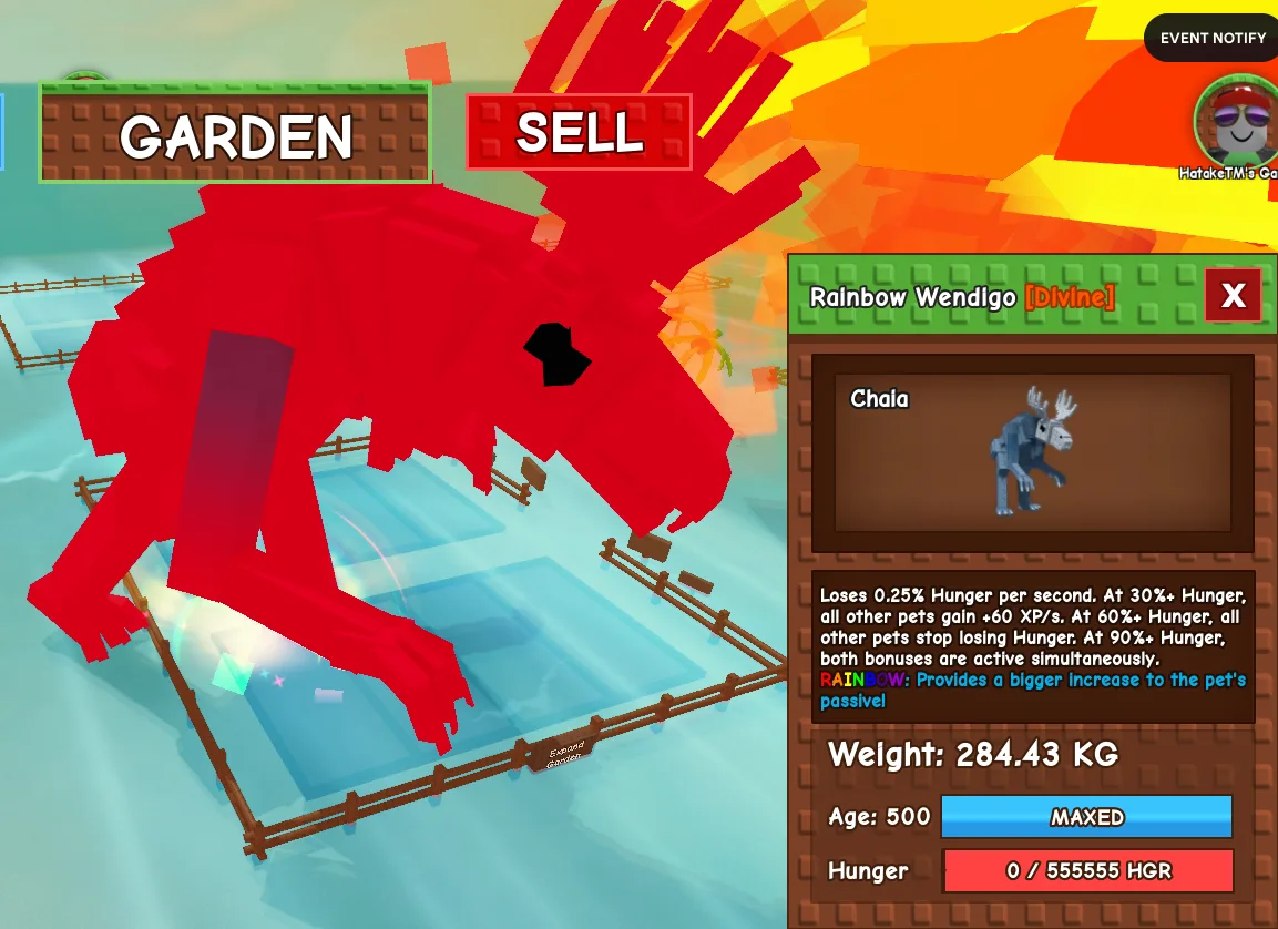 284.43kg Rainbow Wendigo