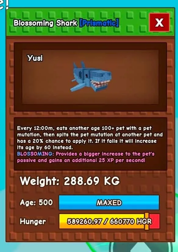 62KG SHARK (RARE KG) READY TO USE INSTANT DELIVERY