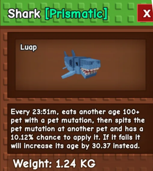 SHARK SERVICE MUTATION TRANSFER SERVICE GROW A GARDEN READ DESCRIPTIONS