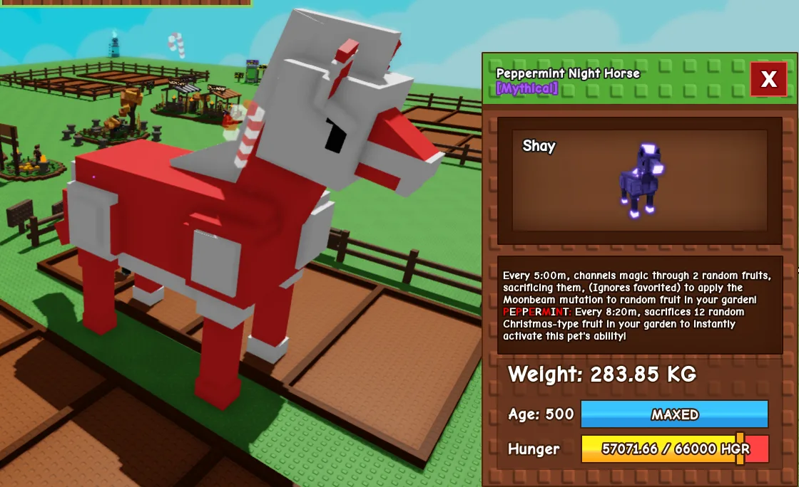 283.85kg Peppermint Night Horse