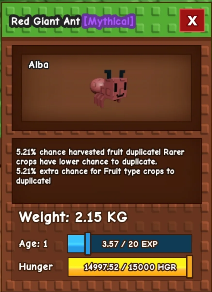 RED GIANT ANT BASE 2KG — Account account