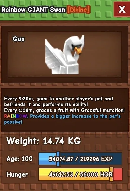 Rainbow GIANT SWAN