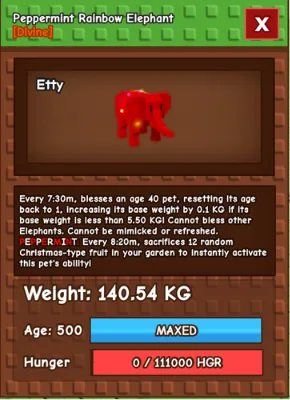 PEPPERMINT COLOSSAL RBH ELEPHANT 140KG+ (1 of 1 in the world)