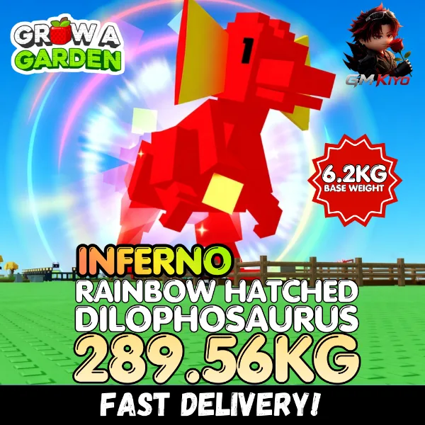 INFERNO Rainbow Hatched Dilophosaurus 289.56KG RBH Dilo Age 500 INSTANT DELIVERY