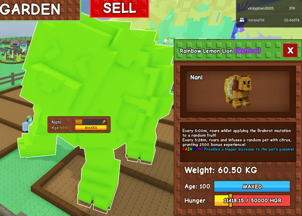 60kg+ Rainbow Lemon Lion — Account account