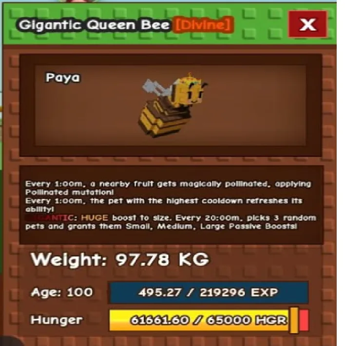 Gigantic Quenn Bee 90 Kg ++ Ready Stock Trusted Seller