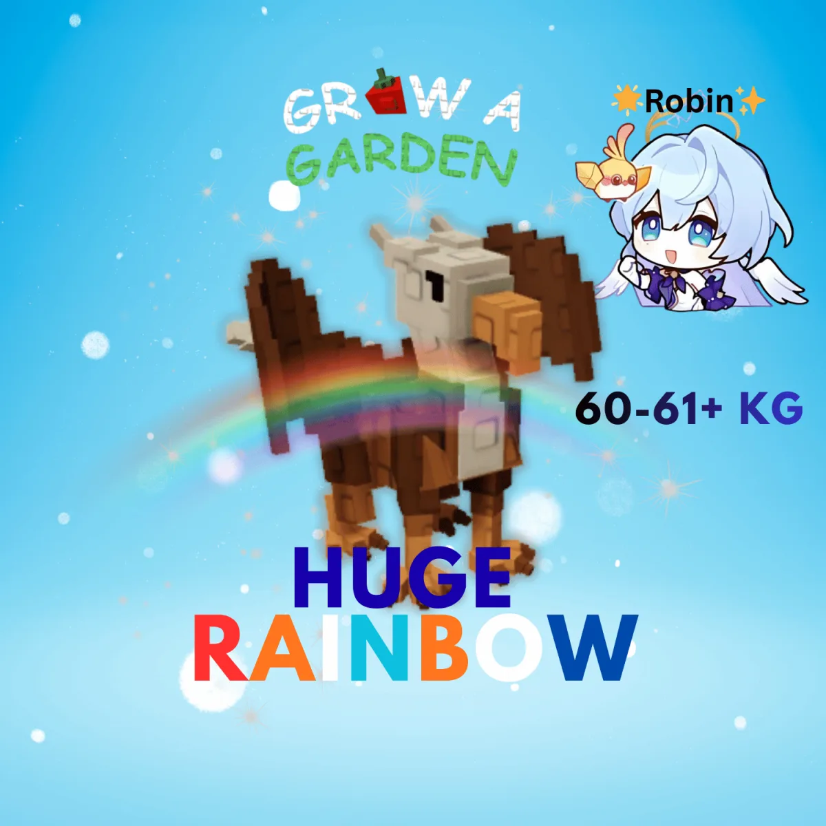 HUGE Rainbow Griffin - 60-61+KG - Regular Griffin - Grow a Garden — Account account