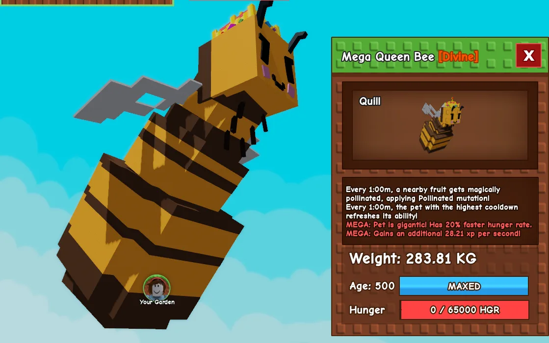 283.81kg Mega Queen Bee