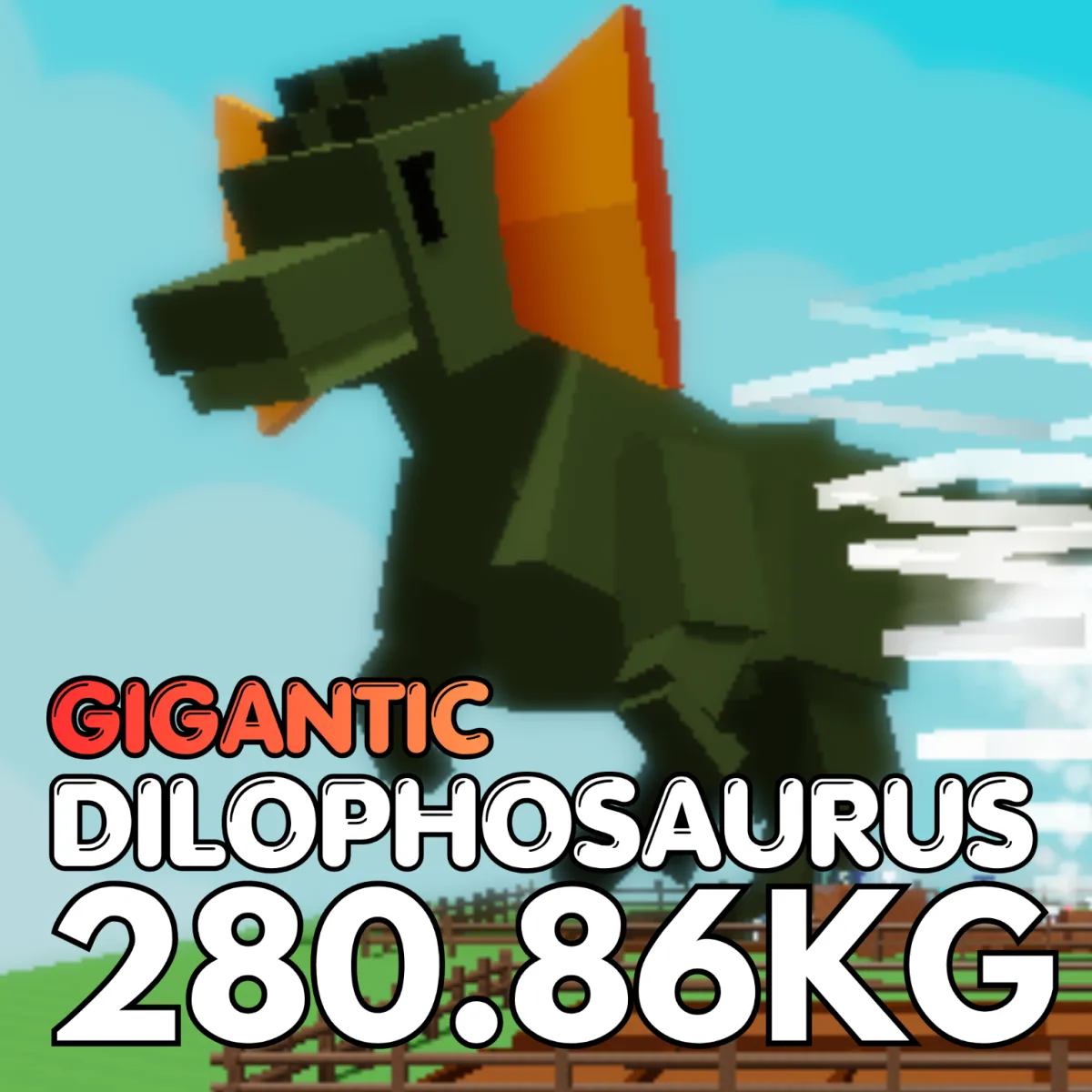 GIGANTIC Huge Dilophosaurus 280.86KG Age 500 INSTANT DELIVERY